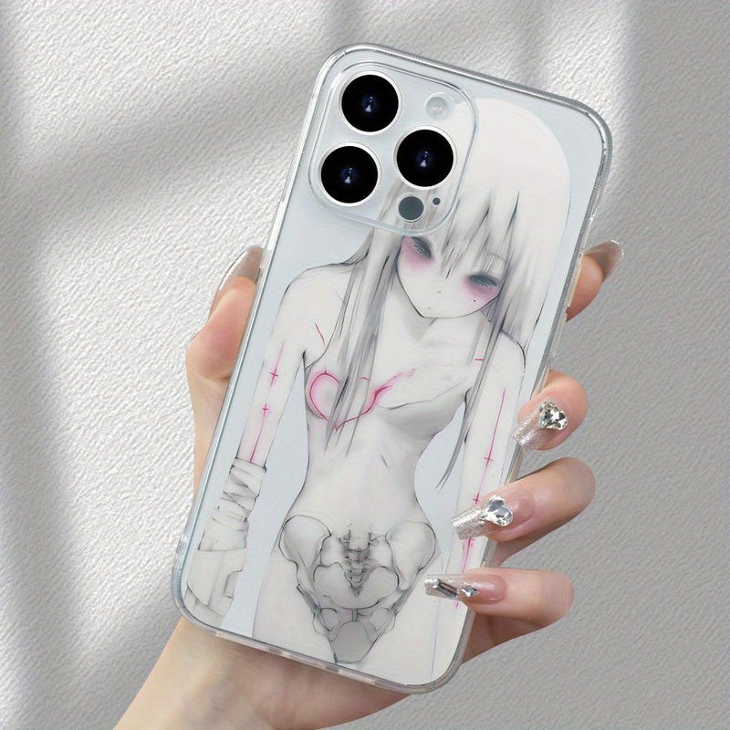 Transparent TPU Cartoon Beauty Phone Case For iPhone 12 Pro Clear Fun Trendy Gift - Image 4