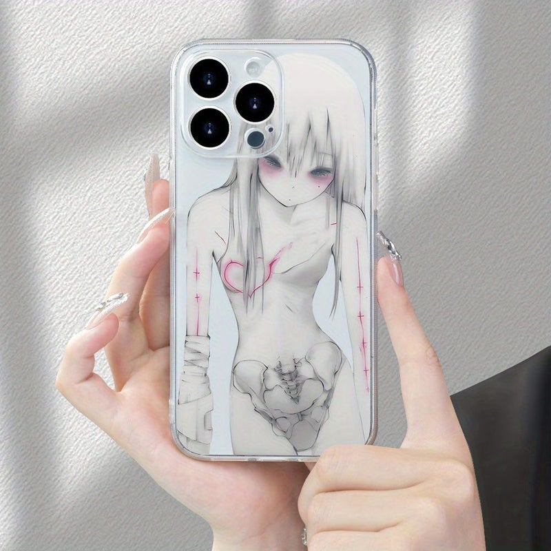 Transparent TPU Cartoon Beauty Phone Case For iPhone 12 Pro Clear Fun Trendy Gift - Image 1