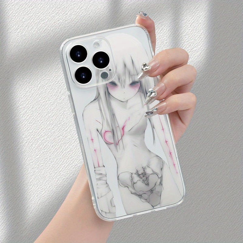 Transparent TPU Cartoon Beauty Phone Case For iPhone 12 Pro Clear Fun Trendy Gift - Image 2