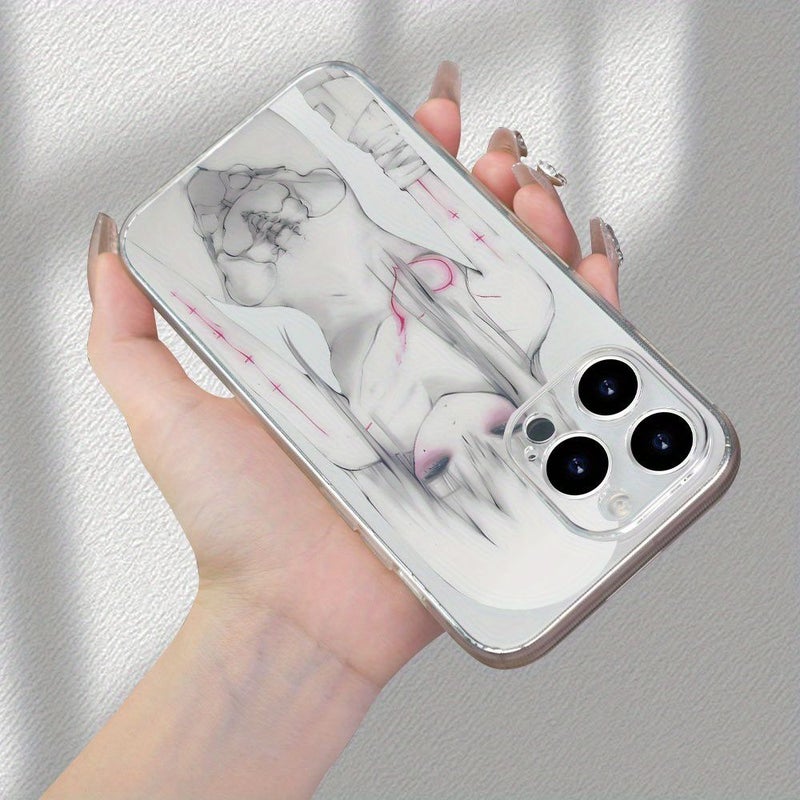 Transparent TPU Cartoon Beauty Phone Case For iPhone 12 Pro Clear Fun Trendy Gift - Image 5