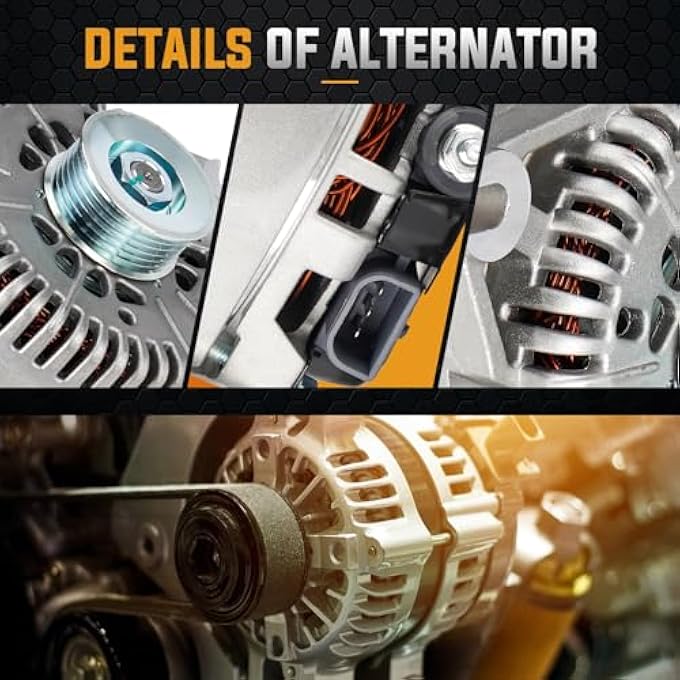 ILONPA Alternator Replacement Compatible with 1995-2000 Ford Crown Victoria, 1996-2002 Ford Mustang, 1996-1998 Lincoln Mark Series Replace AFD0048, 112943, F6LU-10300-CA, 400-14029 - Image 4