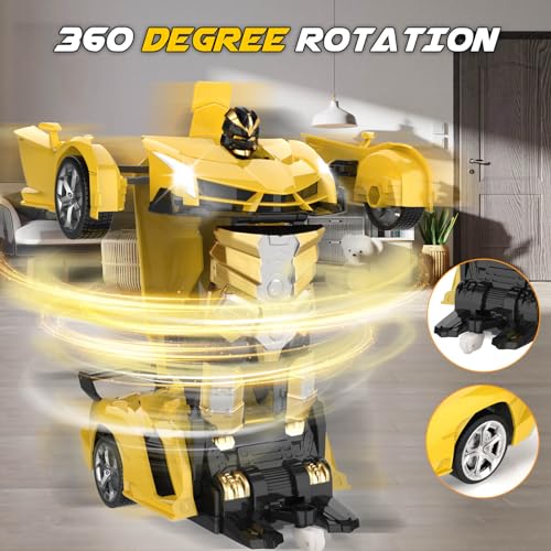 Britik Transform Remote Control Car Toy for Kids 4 5 6 7 8, Remote Control Car for Boys 4-7, Transform Cars for Boys 4-6, Toy Car 5 Year Old Boy, Toys for 3 4 5 6 7 8 9 10 11 12 Years Old Boy - Image 5