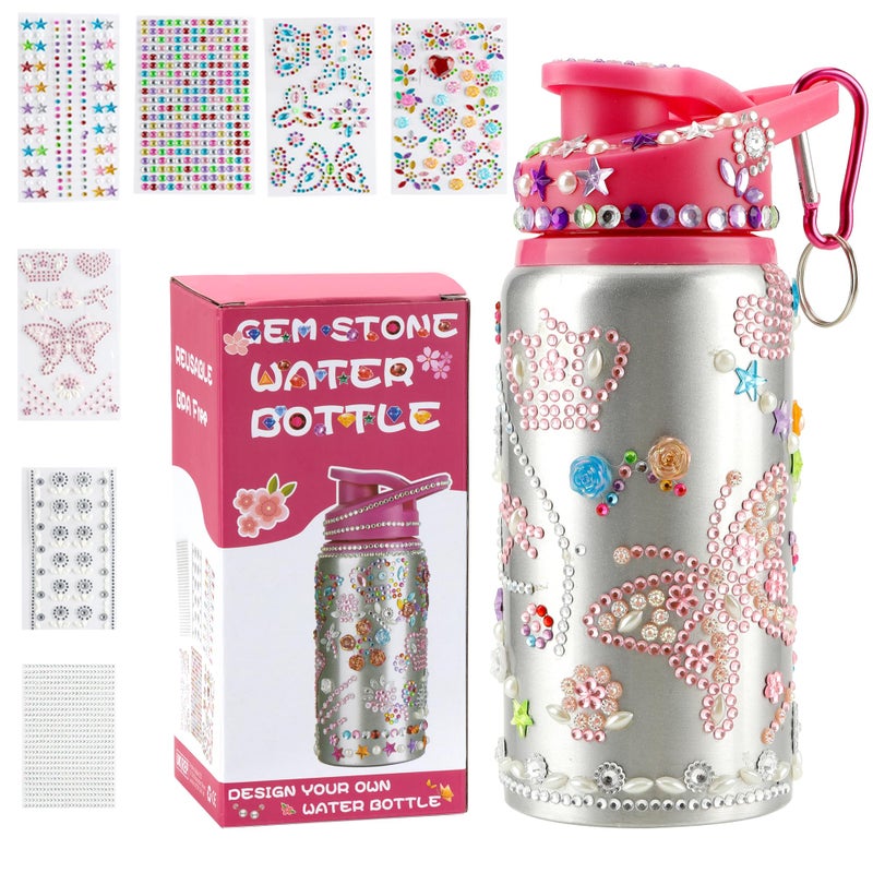 Zanzike Easter Gifts for Kids Decorate Your Own Water Bottle Kits for Girls Gifts for 10 Year Old Girl 8 Year Old Girl Birthday Gift Arts and Crafts for Kids Ages 48 Easter Basket Stuffer for Teen Pink - Image 2