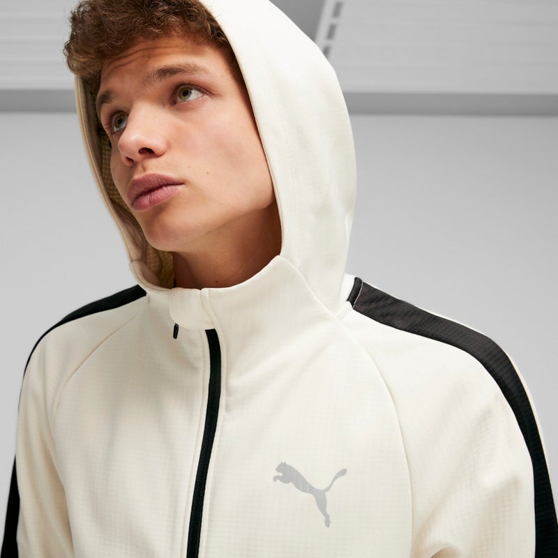 PUMA EVOSTRIPE Mens White Full-Zip Hoodie - Image 3