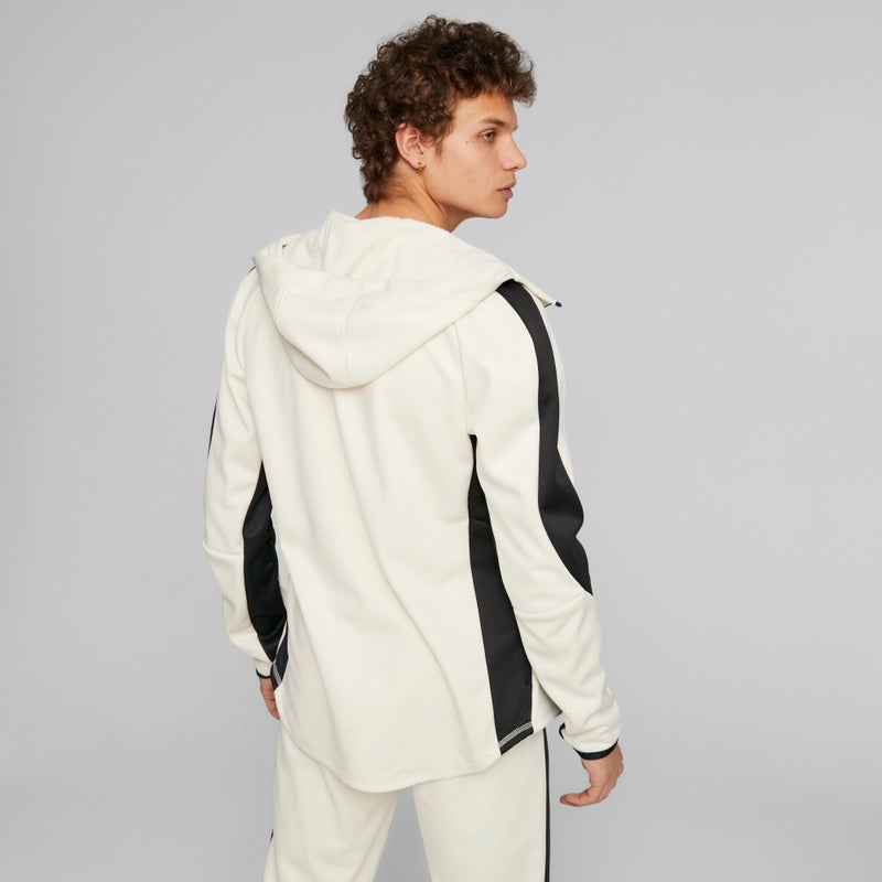 PUMA EVOSTRIPE Mens White Full-Zip Hoodie - Image 5