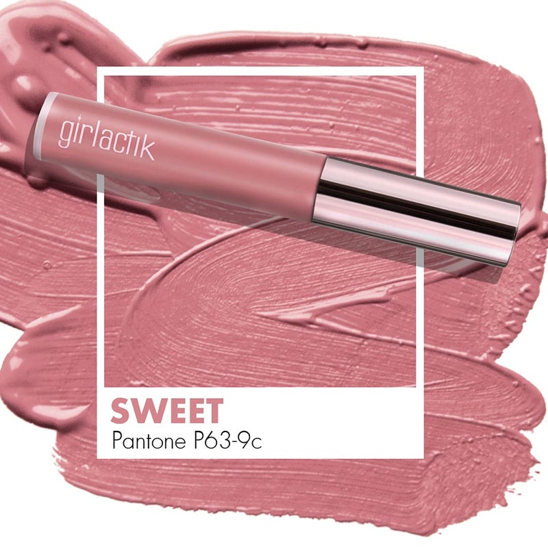 Girlactik Long Lasting Matte Lip Paint Liquid Lipstick in Allure- Long wearing, Smooth Application, Pigmented, Non-Crack Formula, Lightweight, 7.5 ml / .25 oz, (Sweet) - Image 3