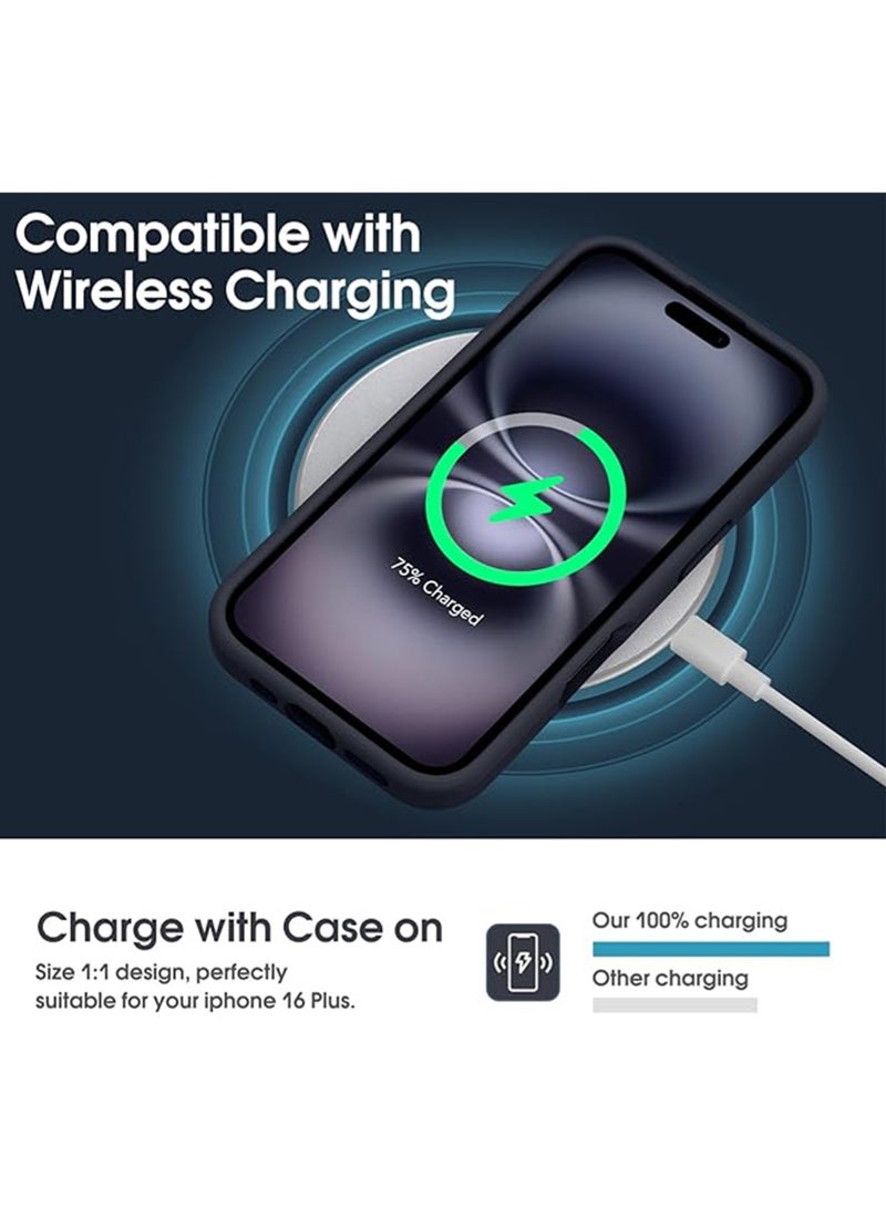 WRISTWISE Case Cover for iPhone 16 Plus - [Camera All-Round Protection] [Soft Microfiber Lining Anti-Scratch] Shockproof Phone Case Cover, Black - Image 5