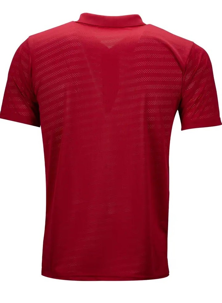 Li-Ning SOLID POLO-T-SHIRTS (RED) (ATST691-7-2XL) - Image 3