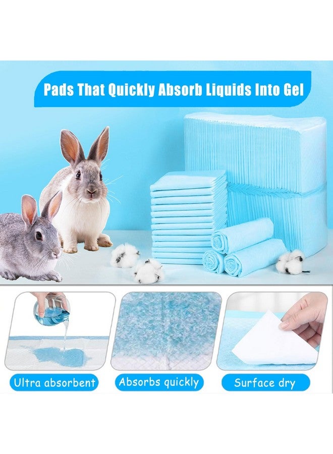 kathson 100Pcs Rabbit Pee Pads,18" x13" Disposable Bunny Diapers Cage Liners,Super Absorbent Pet Toilet Training Pads for Guinea Pig,Hedgehogs,Hamsters,Chinchillas,Cats,Reptiles and Small Animals - Image 4