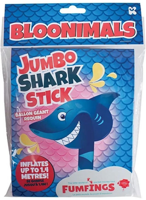 KeyCraft Fumfings BLOONIMALS Inflatable Shark Stick (1.4 m, Blue)