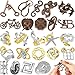 Yilloog 24 Pcs Metal Brain Teaser Puzzles Assortment for Adults Difficult Magic Puzzles Highly Hard Brain Games Iq Logic Test Disentanglement Game for Mind ChallengeNovelty - Image 2