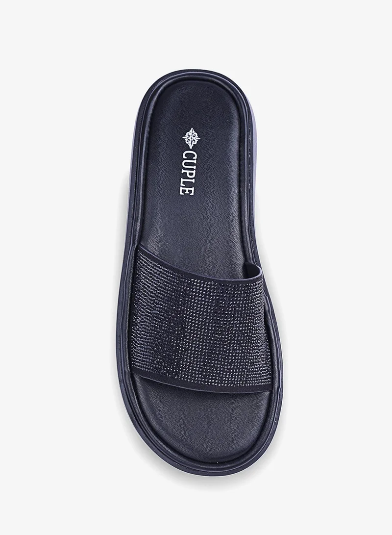 Cuple  Womens flat platform slide sandals for Women | Best Price UAE