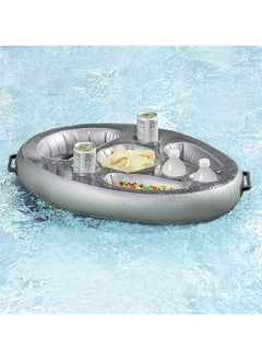 SwimBoBo Inflatable Drinks Table Pool Float Summer Water Party Air Mattress Ice Bucket Serving Salad Bar Tray Food Drink Holder Indoor Outdoor BBQ Picnic Pool Party Supplies Luau  - Image 3