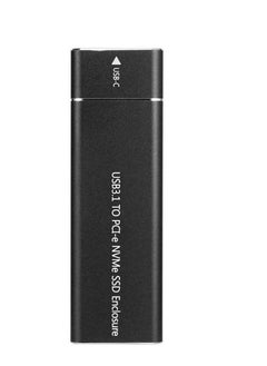 CARE CASE NVME SSD Enclosure, M.2 NVME to USB C Adapter with Black case, USB 3.1 Gen 2 (10 Gbps) M2 PCIE SSD
