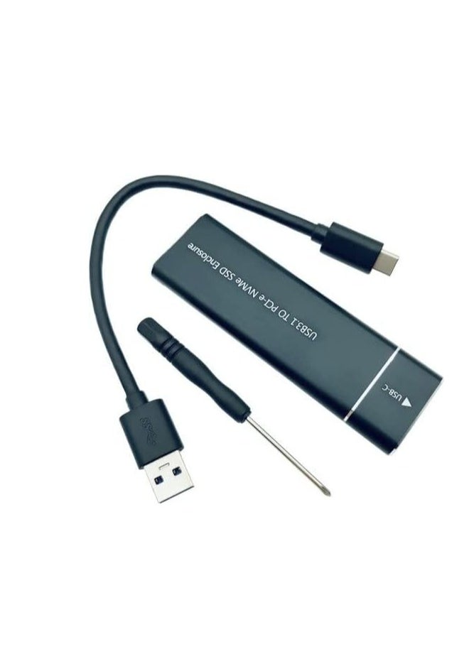 Generic - CARE CASE NVME SSD Enclosure, M.2 NVME to USB C Adapter with Black case, USB 3.1 Gen 2 (10 Gbps) M2 PCIE SSD - Image 1
