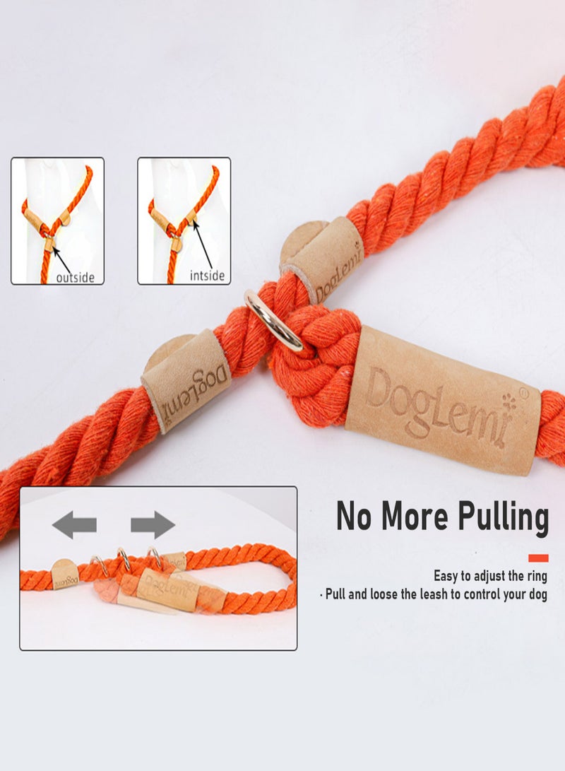 DogLemi Dog Leash Slip Rope Braided Rope 1.7m Heavy Duty No Pull Training Leash for Small Medium Large Dogs - Image 5