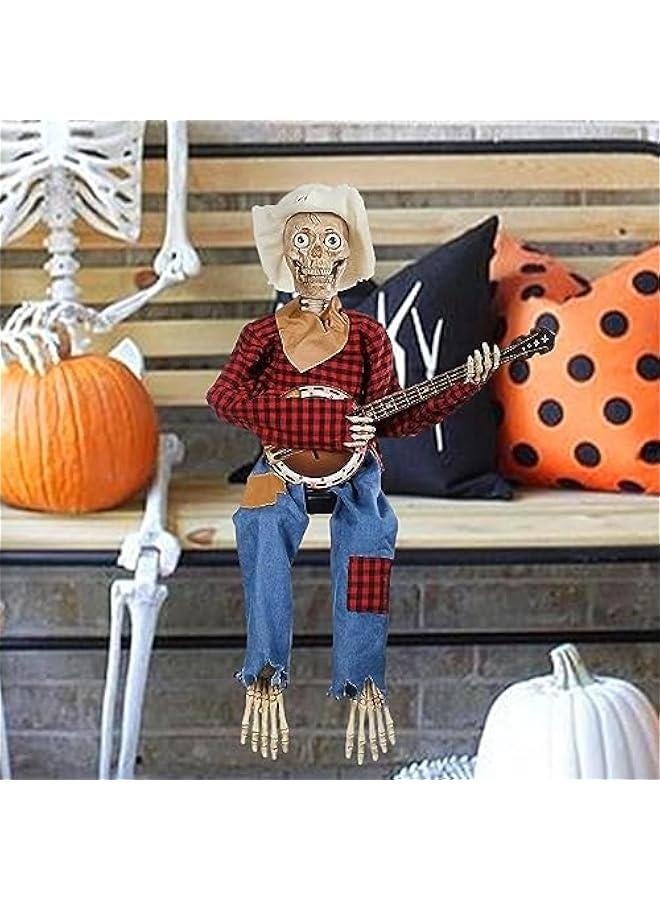 Funny Animated Dueling Banjo Skeletons | Banjo Skeletons,  Animated Banjo Skeletons, Spooky Banjo Skeleton for Festive Home Decoration  - Image 2