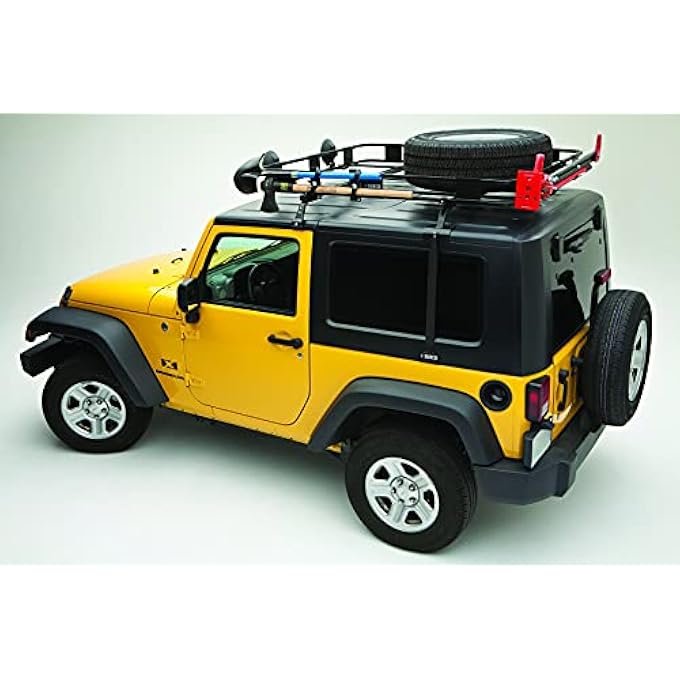 rayihni AJ600 Roof Rack Adapter Set for Safari and Adventure Roof Racks/Crossbars - Compatible with Hardtop Equipped 2007-18 Jeep Wrangler JK; No Drilling Required - Image 2