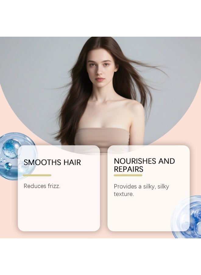 Smoothing Air Dry Cream for Hair – Frizz Control Hair Care Product with Castor Oil u0026 Coconut Oil – Weightless Styling Cream - Enhances Natural Texture Appearance | Ideal Gifts for Women – 100g - Image 2