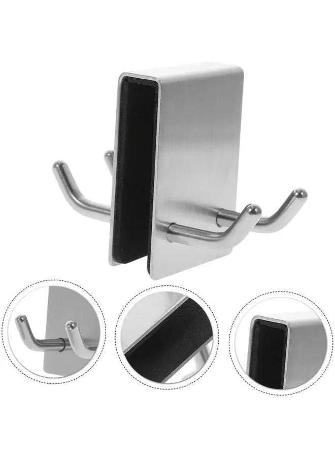 304 Stainless Steel Double Sided Rust Resistant Towel Hooks Silvery Easy Install - Image 3