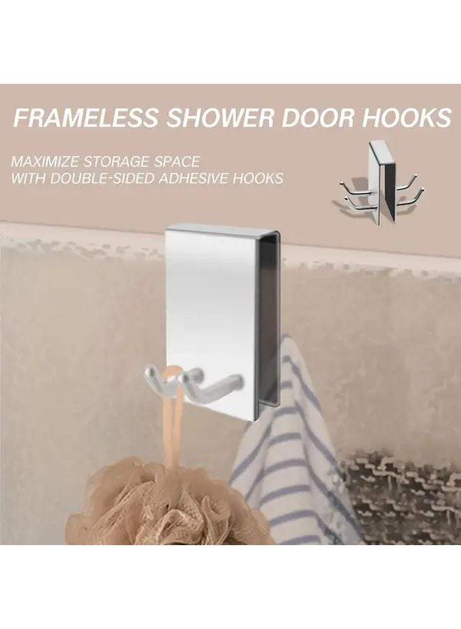 304 Stainless Steel Double Sided Rust Resistant Towel Hooks Silvery Easy Install - Image 5