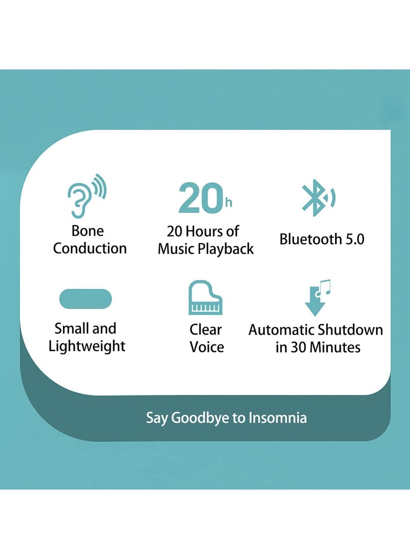 Dream Pro Sleep Speaker, Dream Pro Speaker, Dream Pro Bone Conduction Sleep Sound Speaker, for Sleeping, Under Pillow Speaker with Stereo, Volume Control, Timing