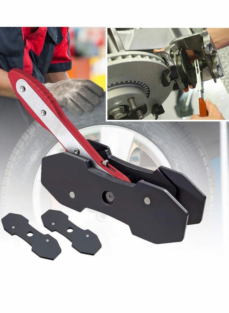 Zikra Brake Caliper Press Tool, 360 Degree Swing Ratchet Expander Wrench Car Wheel Piston Spreader with Extra 2PCS Large Plates for Single Twin Quad Sextuplet Disc - Image 4