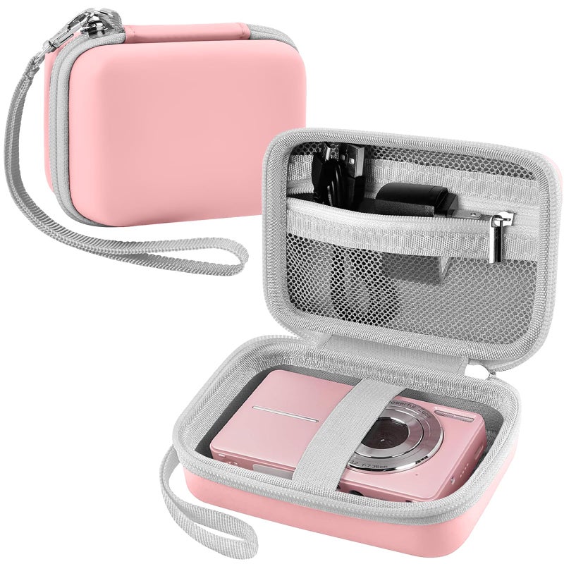Leayjeen Digital Camera Case Compatible with Lecran/CAMKORY/IWEUKJLO/VAHOIALD/uikicon/jckduhan/akjjhfue FHD 1080P 44MP Point Digital Camera,Compact Digital Camera for Teens and Kids-Pink(Case Only) - Image 1