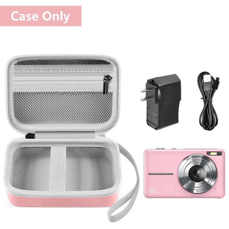 Leayjeen Digital Camera Case Compatible with Lecran/CAMKORY/IWEUKJLO/VAHOIALD/uikicon/jckduhan/akjjhfue FHD 1080P 44MP Point Digital Camera,Compact Digital Camera for Teens and Kids-Pink(Case Only) - Image 2