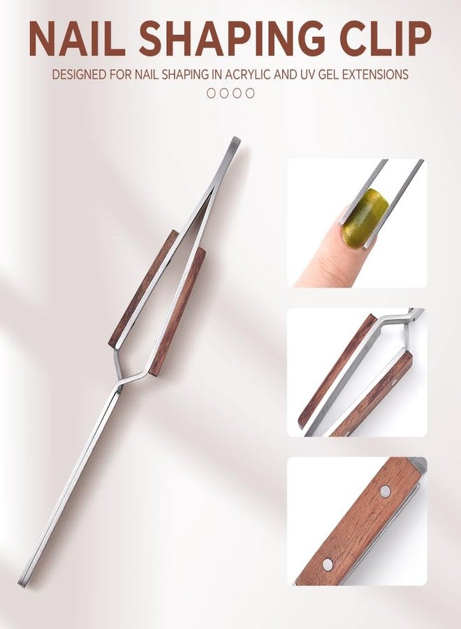 Rolabling Professional Stainless Steel Nail Art Tweezers Precision Shaping and Pinching Clips for Manicure and Nail Design - Image 2