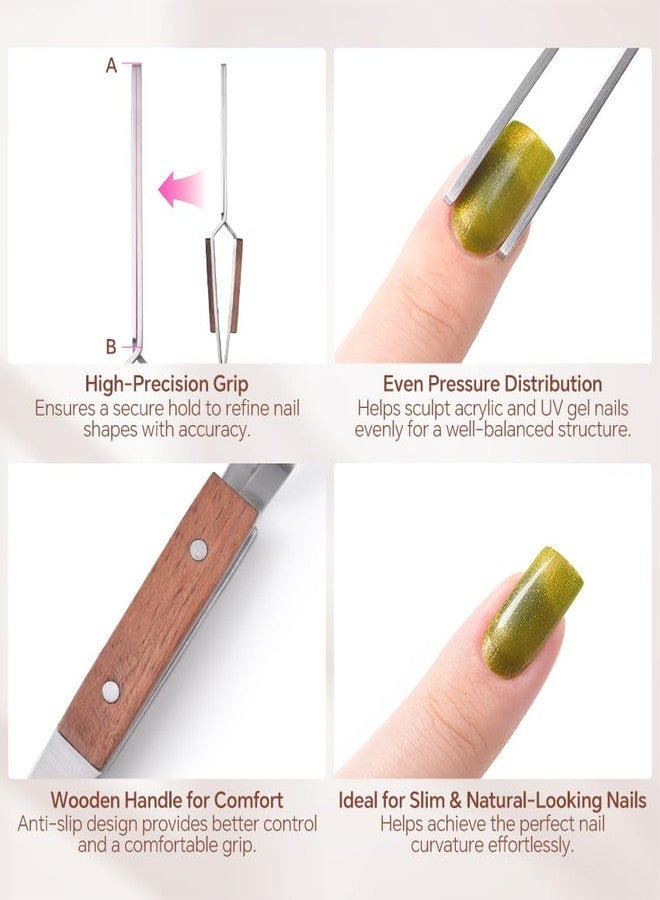 Rolabling Professional Stainless Steel Nail Art Tweezers Precision Shaping and Pinching Clips for Manicure and Nail Design - Image 4