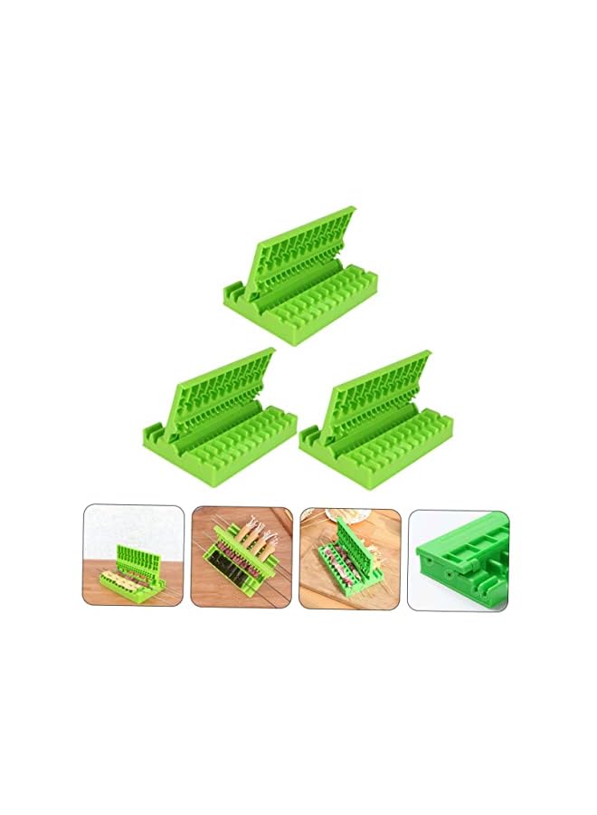 IAF 3Pcs Skewer Kebab Machine Outdoor Bbq Portable Bbq Manual Meat Skewer Tools Grill Skewers For Outdoor Grill Barbecue String Holder Skewers Supplies Outdoor Barbecue String Tool - Image 3