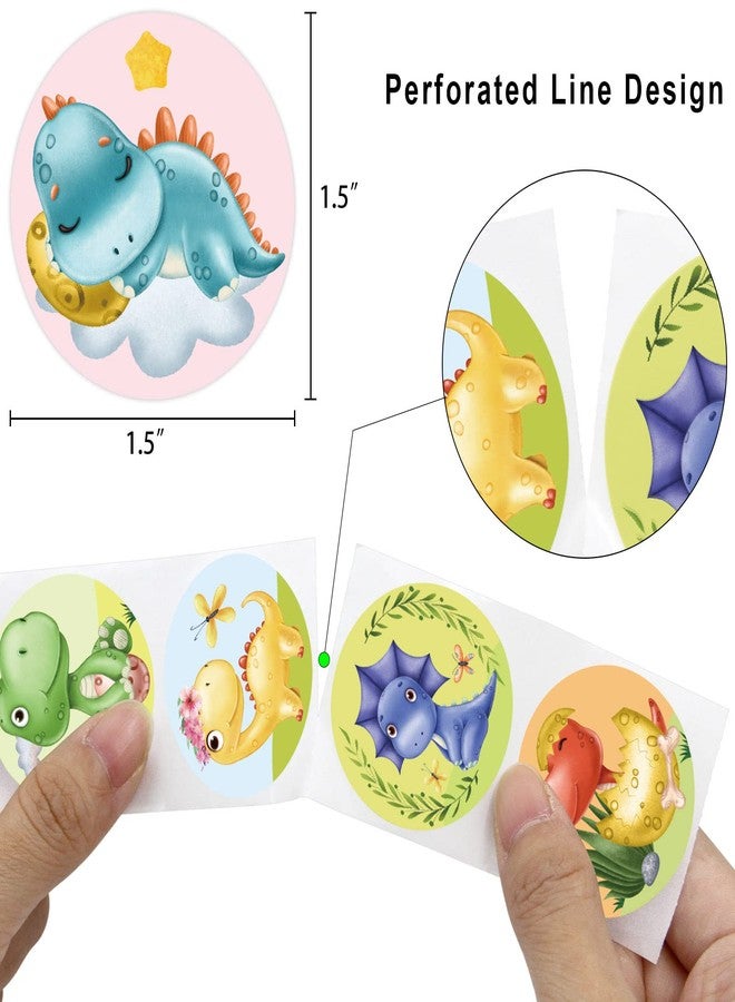 WorldBazaar Baby Dinosaur Stickers for Kids 500PCS Baby Shower Dinosaur Stickers Classroom Reward Scrapbook Notebook Decoration Birthday Party Supplies - Image 2