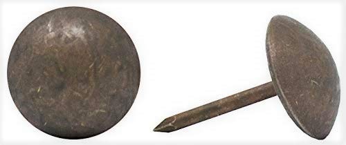 ComfortStyle Premium Upholstery Tacks, Nailhead Decorative Trim for Furniture, 5/8" Diameter, 100 Nails (Dark Natural) - Image 1
