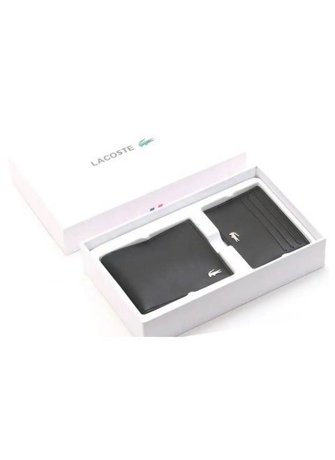 Lacoste Men's Wallet Sets - Wallet , Card Cases - Black