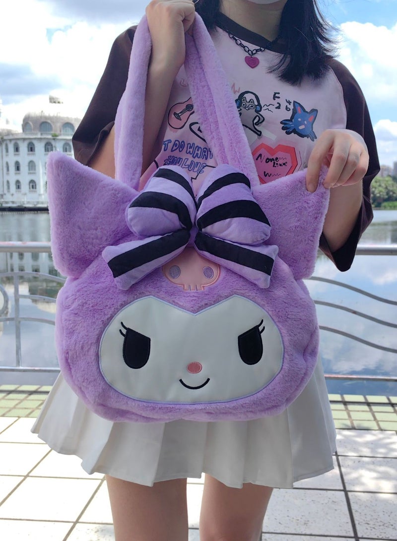 Cartoon plush shoulder bag Internet celebrity Kulomi women's bag wholesale new ins cute student large capacity shoulder bag  - Image 3
