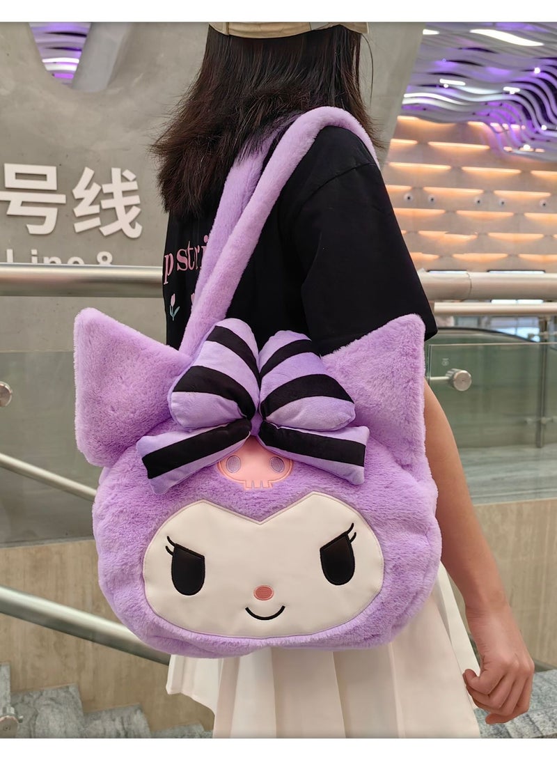 Cartoon plush shoulder bag Internet celebrity Kulomi women's bag wholesale new ins cute student large capacity shoulder bag  - Image 2