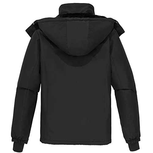 CAMEL CROWN Men's Mountain Snow Waterproof Ski Jacket Detachable Hood Windproof Fleece Parka Rain Jacket Winter Coat - Image 5