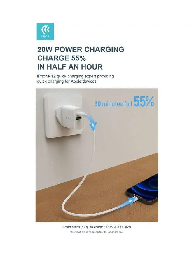 ديفيا شاحن جداري بقوة 20 واط بي دي وكوالكم 3 - Image 3