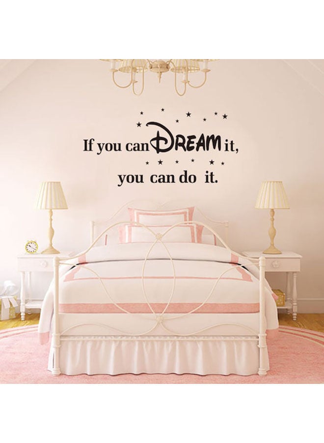 NIBEMINENT Simple Letters Patter Wall Sticker Black