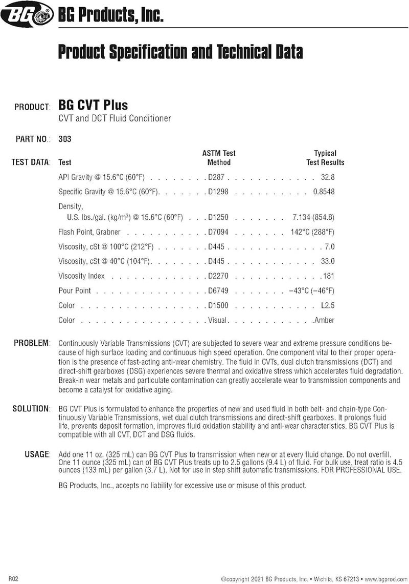 Smilyeez BG CVT Plus CVT و DCT مكيف السوائل PN 303 مع مفك جيب (1) - Image 2