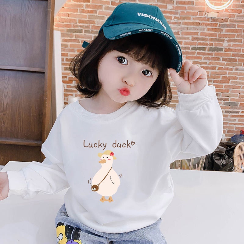 Children's vests new spring and autumn children's clothing jacket men's and women's pullover clothing Korean version of small and medium-sized long sleeve tide a generation of hair - Image 1
