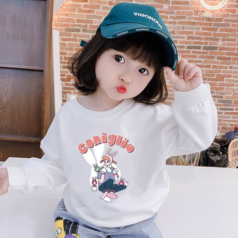 Children's vests new spring and autumn children's clothing jacket men's and women's pullover clothing Korean version of small and medium-sized long sleeve tide a generation of hair - Image 3