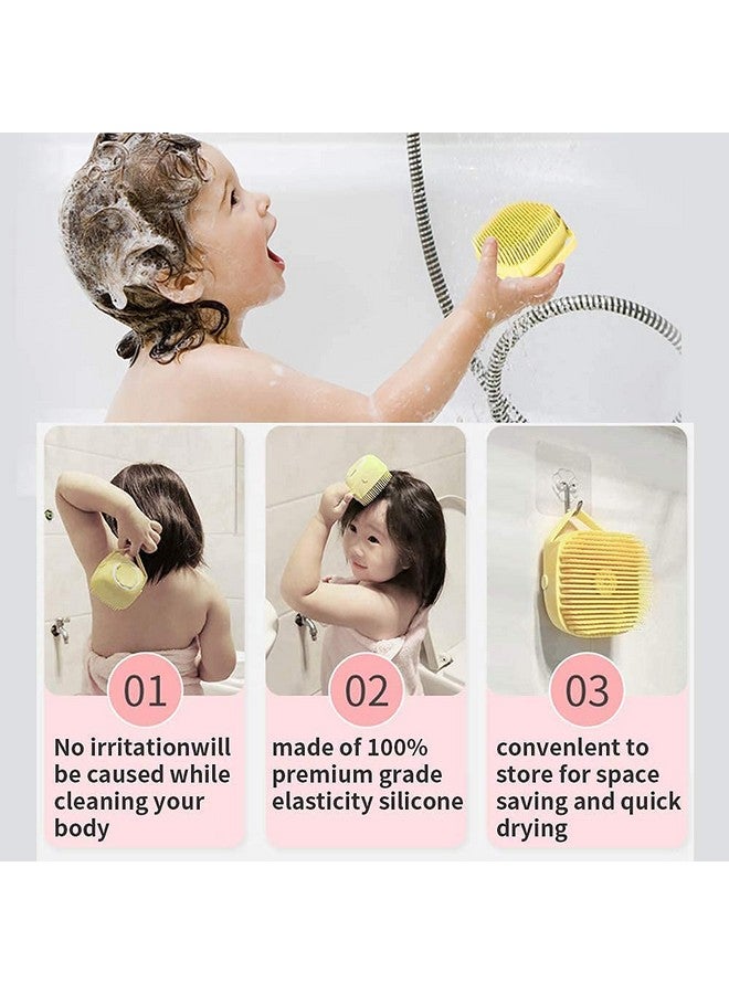 TOPTEAM Top Team Silicone Body Bath Brush for Skin Deep Cleaning with Shampoo Dispenser and Skin Massage,Bath Brush for Shower Women,Men,KIds (Multicolour) Pack of 1. - Image 5