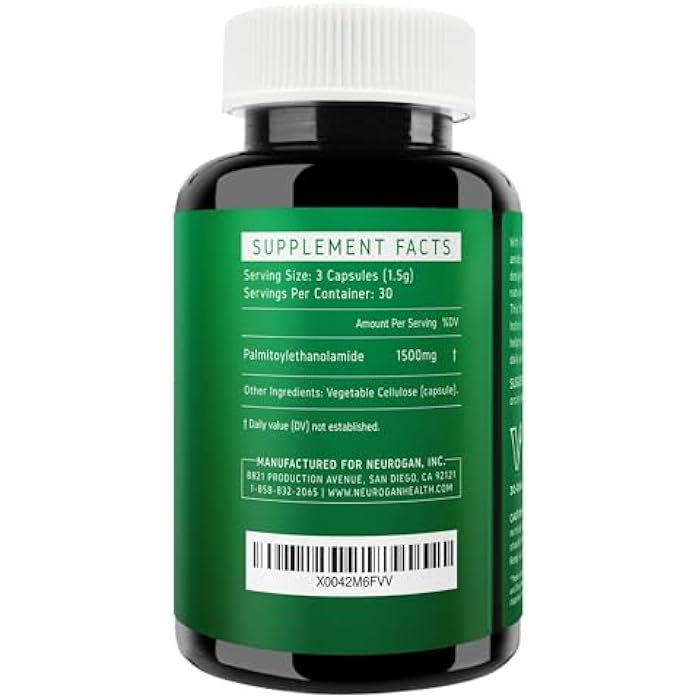 Neurogan Ultra Micronized Palmitoylethanolamide (Pea) Supplement - 1500 MG Per Serving - Highly Purified & Bioavailable - 90 Capsules - Natural Support for Men & Women - Image 2