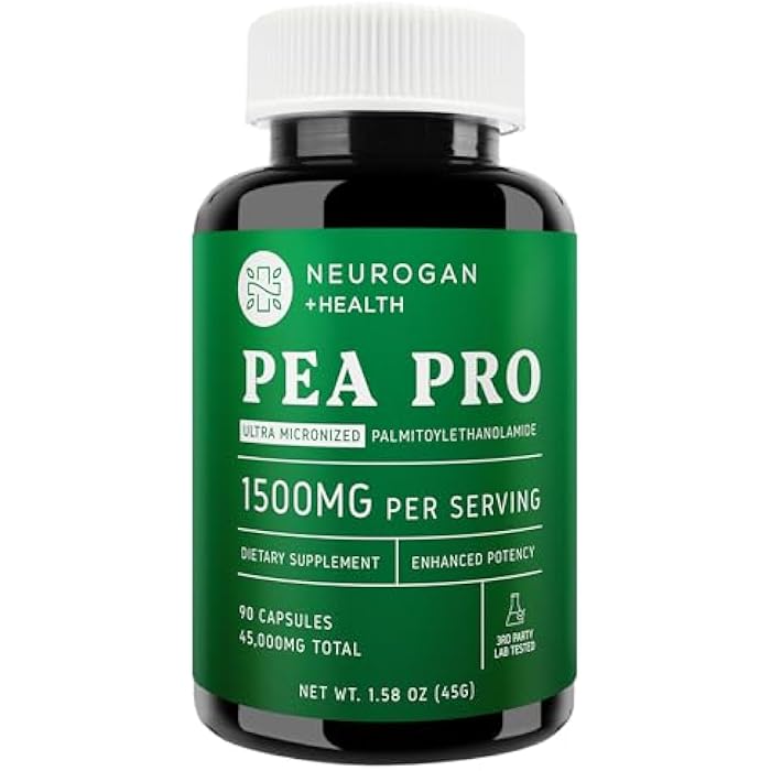 Neurogan Ultra Micronized Palmitoylethanolamide (Pea) Supplement - 1500 MG Per Serving - Highly Purified & Bioavailable - 90 Capsules - Natural Support for Men & Women - Image 1