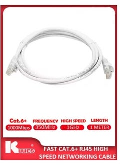 Kuwes 1GHZ Fast Cat. 6 Plus RJ45 Ultra High Speed LAN Network Cable 1 Mtr  - Image 1