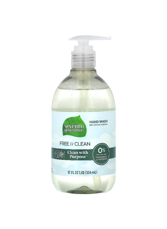 Seventh Generation Seventh Generation, Hand Wash, Free & Clean, Fragrance Free, 12 fl oz (354 ml)  - Image 1
