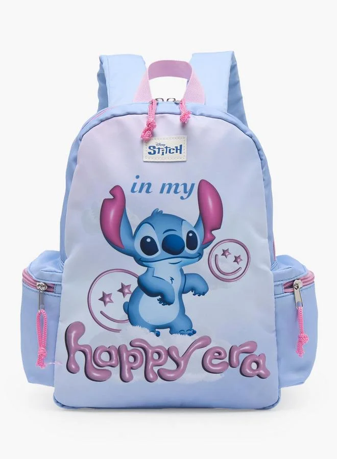 Disney Stitch Print School Backpack For Girls 13 Years+ With Adjustable Shoulder Straps - 17 Inches - 22x27x27 CM