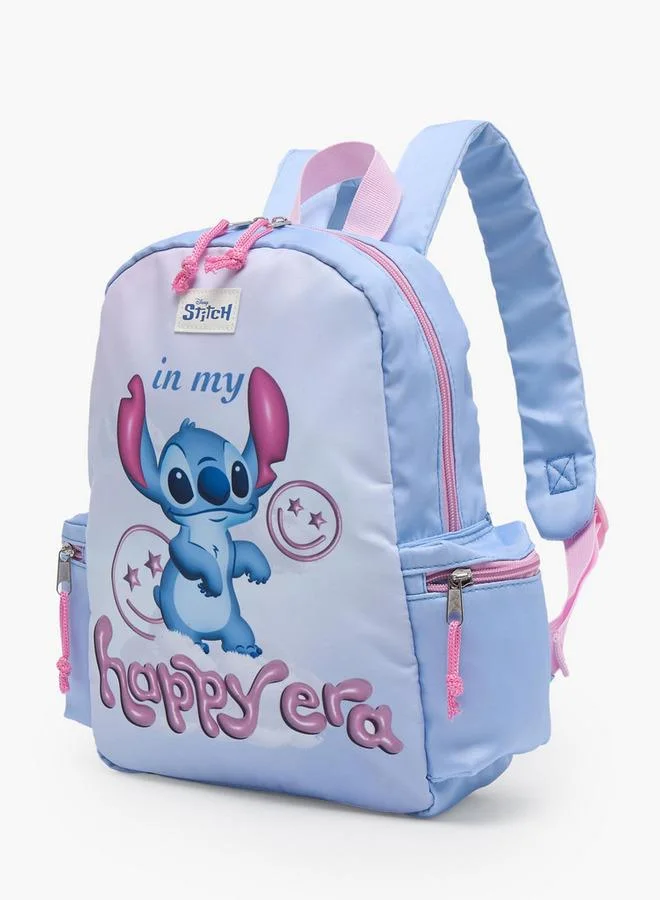 Disney Stitch Print School Backpack For Girls 13 Years+ With Adjustable Shoulder Straps - 17 Inches - 22x27x27 CM